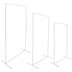 3pcs Rectangular Metal Backdrop Stand Weddings Balloon Frame Stand Decor White