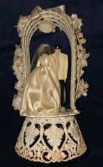 Vintage 1950s Wedding Cake Topper Coast Novelty Mfg. Co Bride & Groom