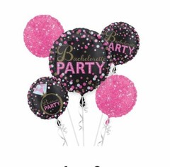 Anagram Pink Black Bachelorette Sassy Party 5 Balloon Bouquet Kit Bridal Shower