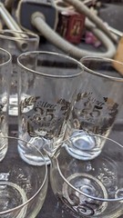 Vintage 25th Wedding Silver Anniversary Glasses Cups Drinkware Party