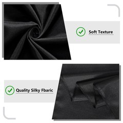 Black Backdrop Curtain for Party, Background Drapes Panels with Rod Pocket, W…