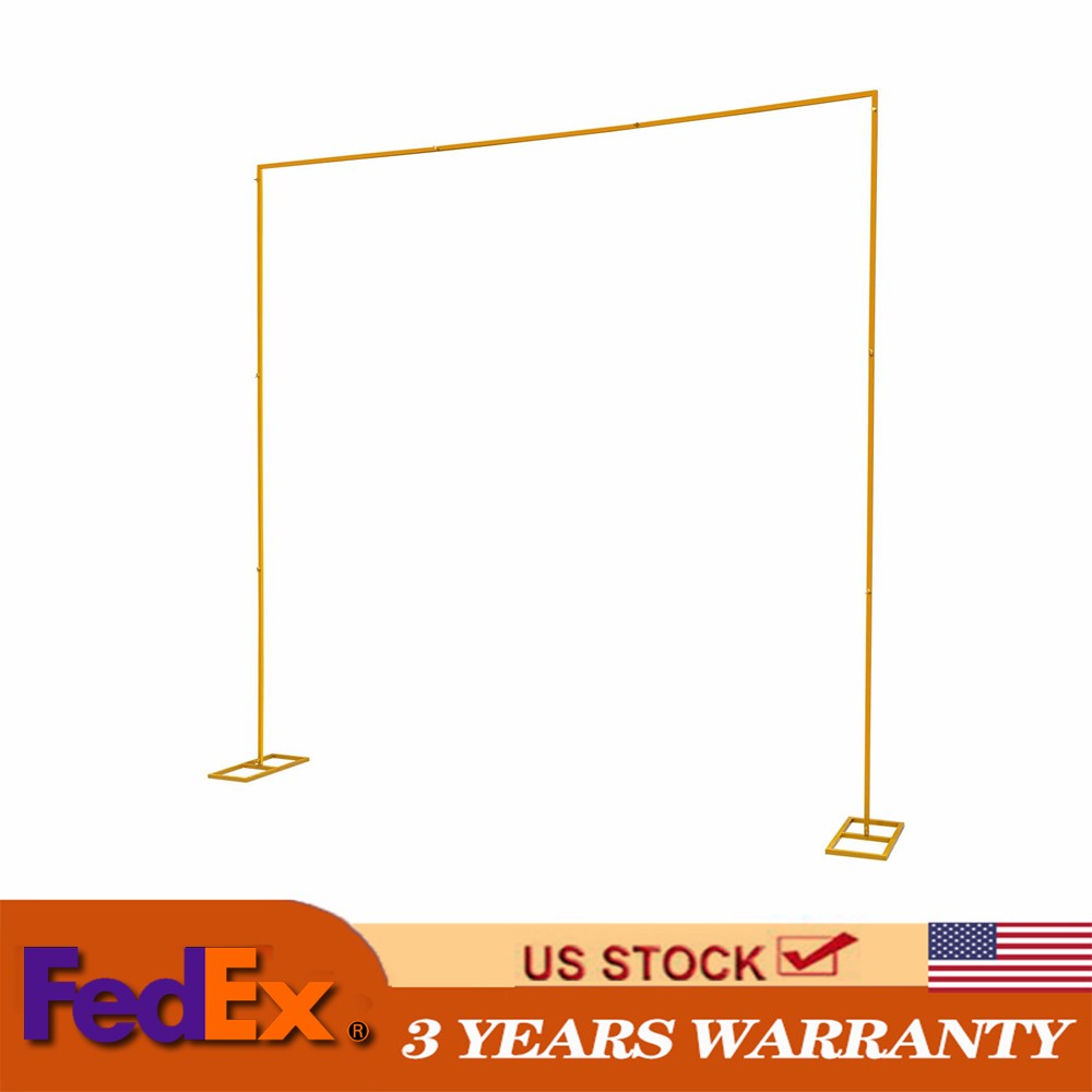 Wedding Arch Backdrop Stand Metal Square Flower Frame 9.8FT Garden Party Decor~