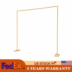 Wedding Arch Backdrop Stand Metal Square Flower Frame 9.8FT Garden Party Decor~