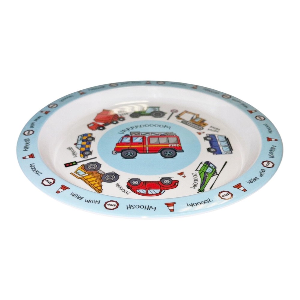 Vehicles Plate Children’s Tableware Dining Melamine