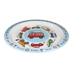 Vehicles Plate Children’s Tableware Dining Melamine