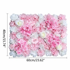 12PCS Artificial Flower Wall Panels 16″x 24″ Silk Flower Backdrop Party Decor