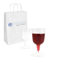 12 Clear 4.5″ Plastic Wine Glass 5.5oz Wedding Glasses Event Party Toast Cup