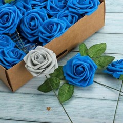 Artificial Foam Roses 25/50pcs Realistic Flower for Wedding Box DIY Decor