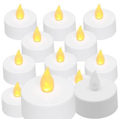 10 pcs AMBER Led Tea Light Flameless Battery Candles Wedding Party Romantic