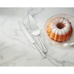 Stainless Steel Cake Knife & Server Set 2-Piece Dessert Utensils Dishwasher Safe