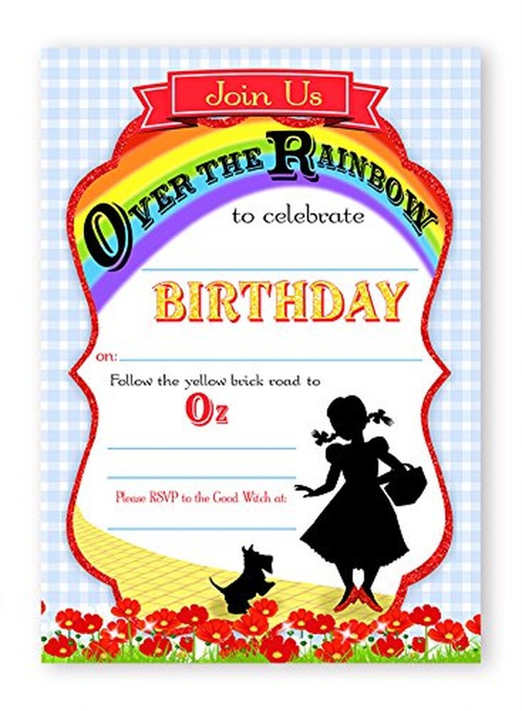 Wizard LARGE Invitations – 10 Invitations + 10 Envelopes