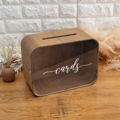 H&W Rustic Wooden Card Gift Box Kit Wedding, Graduation, Baby or Bridal Shower