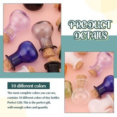 Perthlin 20 Pieces Tiny Spell Jars Mini Potion sphere style, Blue, Green