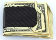 Genuine 100% Carbon Fiber RFID Blocking Money Clip Card Holder W5