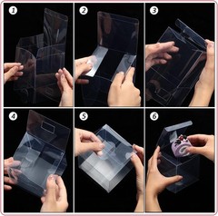 Tuanse 100 Clear PET Gift Boxes 4x4x4 – Versatile for Weddings, Showers & Partie