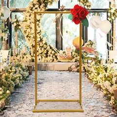 1m Metal Wedding Arch Stand Backdrop Flower Frame Garden Party Ballon Prop Decor