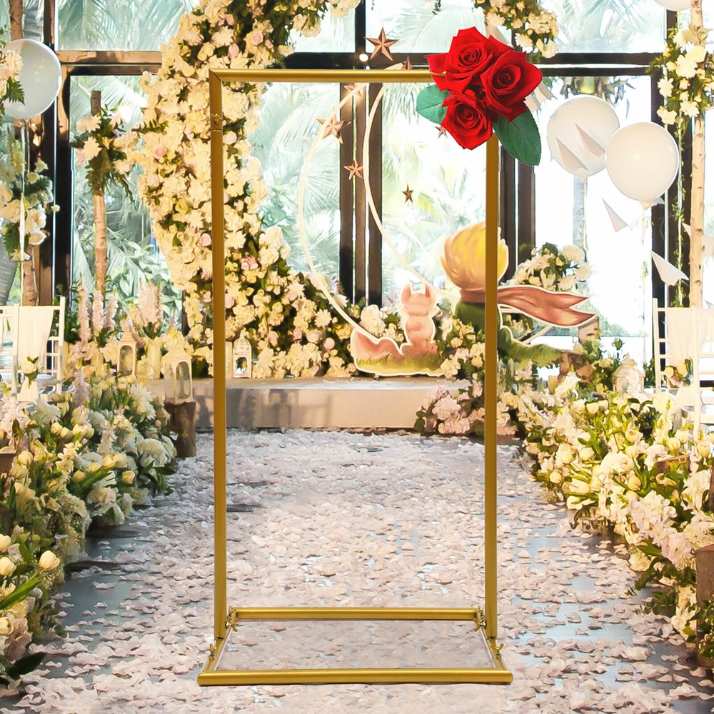 1m Metal Wedding Arch Stand Backdrop Flower Frame Garden Party Ballon Prop Decor