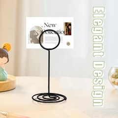 Table Number Holders 6pcs Black Sign Stand Place Card Holder