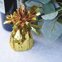 6 GOLD Metallic Foil BALLOON WEIGHTS Party Wedding Events Decorations Supplies
