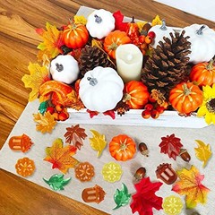 Jangostor 200 PCS Acrylic Leaves Mini Pumpkins Acorns Maple Leaves – Acrylic