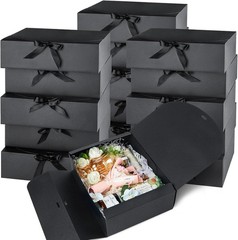 15 PCS Gift Boxes W/ Lids 10.6 x 7.8 x 3.1 Inches Bridesmaid Gift Boxes Black