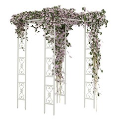Large Garden Arch Metal Pergola Trellis Rose Archway Wedding Canopy Gazebo Decor