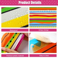 Kochorie 2 Pieces Mexican Party Tablecloth Plastic Cinco De Mayo Tablecloth D…