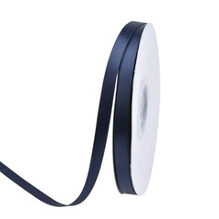 Ribest 3/8 inch Navy Blue Double Face Satin Inch × 50 Yard,