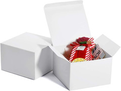 White Gift Boxes 50 Pc,Bridesmaid Proposal Box 6X6X4» Recycled Paper Small Gif