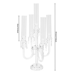 4 pcs 5 Arm Acrylic Candle Holder Freestanding Candle Holder for Wedding Party