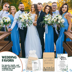 100 Set Wedding Favors for Guests Bulk Include 100 Pcs Self Adhesive Seed Packet