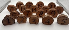 Rustic Wedding Table Number Wood Slices 1-20 Approx 4” T By 4” By 1.25” READ