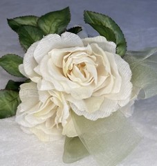 Bridal Bouquet Holder Fluted Rim Silver Plated Vintage Look