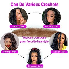 Afro Twist Hair 12inch Afro Twist Crochet Braiding Hair 12 Inch (Pack of 6) 30#