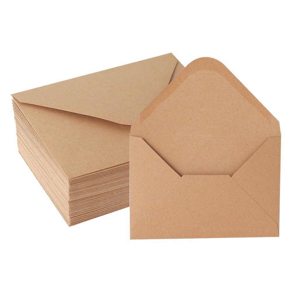 V-flap Kraft Envelopes, 50 Pack, 4 x 6 Inch, A4 4.5×6.5,