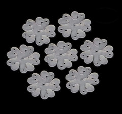 50 Pieces Flower Shaped Balloon Clip Holder, Plum Shaped Balloon Clip Kit, Arche