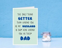 Sweet Father’s Day Card from Wife, Lovely Best Dad Father’s Day Card