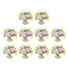 10pcs Gold Metal Flower Trumpet Vases Wedding Party Centerpieces Romantic Decor