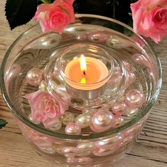 230 Pieces Floating Pearls for Vases Filler, 20/14/10mm Pearl Beads Pink&white