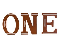 Football Wood ONE Sign, Decorative Wooden Block Word Signs, Freestanding Wood…