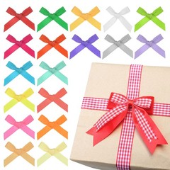 100-Pack Mini Craft Ribbon Bow,1×1.6 Inch for Craft DIY[Light Grey]