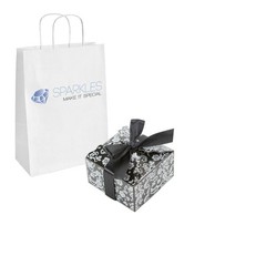 200 Black Silver Medium Ribbon Wedding Favor Gift Boxes Party Event Candy Box