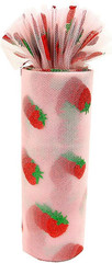 Shiny Strawberry Glitter Tulle Rolls 6 Inch X 10 Yards Pink for Table Runner