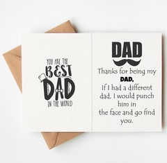 Funny Birthday Card for Dad, 5×7 Greeting Card with Envelope | Funny Father’s…