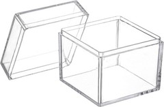 36 Pack Acrylic Square Cube Small Clear Box With Lids Treat Gift Boxes Candy Sto