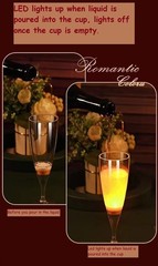 FAMI LED Wine Champagne Flute Glasses, (Set of 6 Multi-Color) Water Liquid Ac…