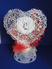New 40th Wedding Anniversary Heart decor caketop with Bride & Groom #21