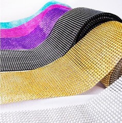 4.75″x10 Yards DIAMOND MESH WRAP ROLL SPARKLE RHINESTONE Crystal Ribbon