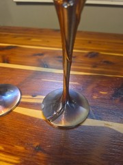 Rose Gold Wedding Toasting Flutes Set of 2 Rhinestone Heart Champagne Glasses