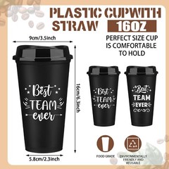 Sliner 12 Pcs Best Team Ever Gifts Christmas Employee Giftsteam 16 oz Reusabl…